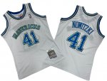 NBA 41 Nowitzki Mavericks M&N Maillot blanc